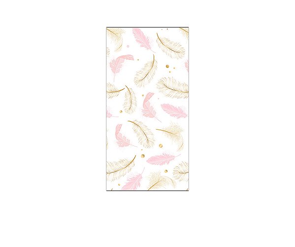 Painel De Festa Vertical 1,00 x 2,00 - Tropical Penas Aquarela 012