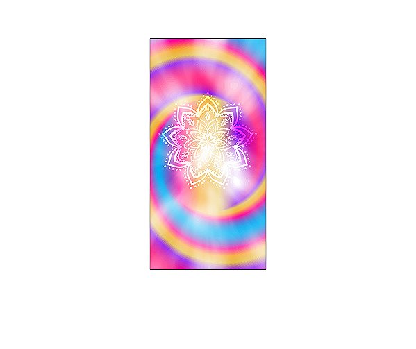 Painel De Festa Vertical 1,00 x 2,00 - Tie Dye Mandala Hippie 002