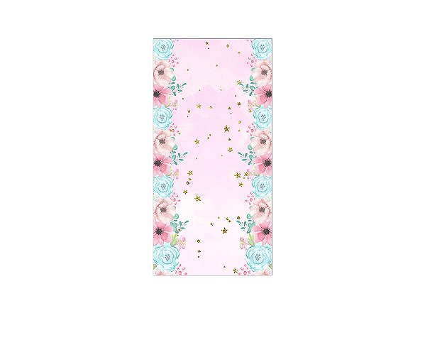 Painel De Festa Vertical 1,00 x 2,00 - Unicórnio Floral 007