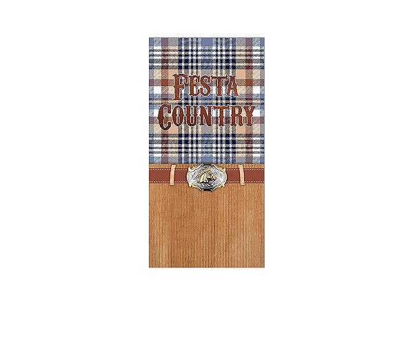 Painel De Festa Vertical 1,00 x 2,00 - Festa Country Xadrez 003