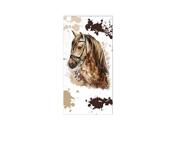 Painel De Festa Vertical 1,00 x 2,00 - Cavalo Aquarela 018