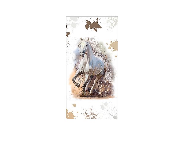 Painel De Festa Vertical 1,00 x 2,00 - Cavalo Branco Aquarela 019
