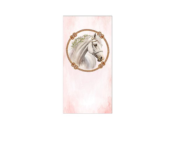 Painel De Festa Vertical 1,00 x 2,00 - Cavalo Branco Aquarela 035