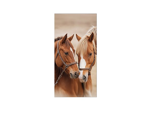 Painel De Festa Vertical 1,00 x 2,00 - Country Cavalos Realistas 043