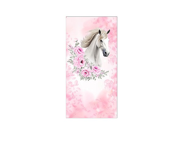 Painel De Festa Vertical 1,00 x 2,00 - Cavalo Boiadeira Rosa 053