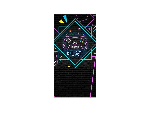 Painel De Festa Vertical 1,00 x 2,00 -  Video Game Retro 001