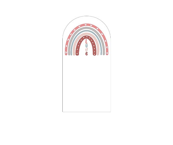 Painel De Festa Romano 1,00x2,00- Arco-íris Love 006
