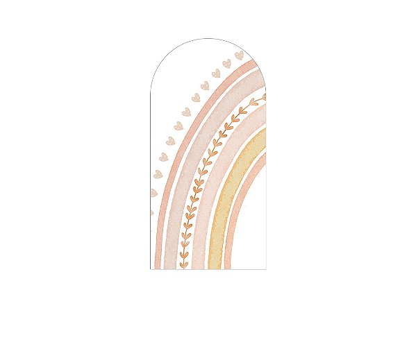 Painel De Festa Romano 1,00x2,00-  Arco-Íris Tons Terrosos 013