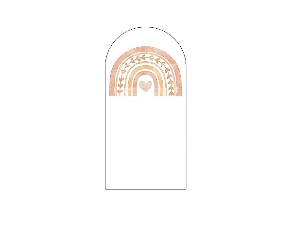 Painel De Festa Romano 1,00x2,00-  Arco-Íris Tons Marrom 014