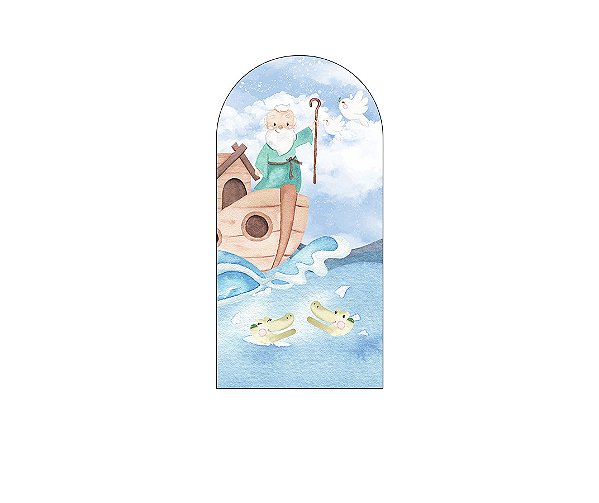 Painel De Festa Romano 1,00x2,00- Desenho Arca de Noé 005