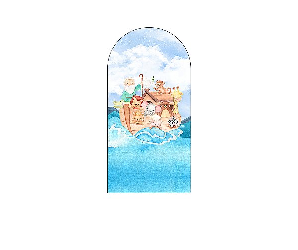 Painel De Festa Romano 1,00x2,00- Animais Arca de Noé 006