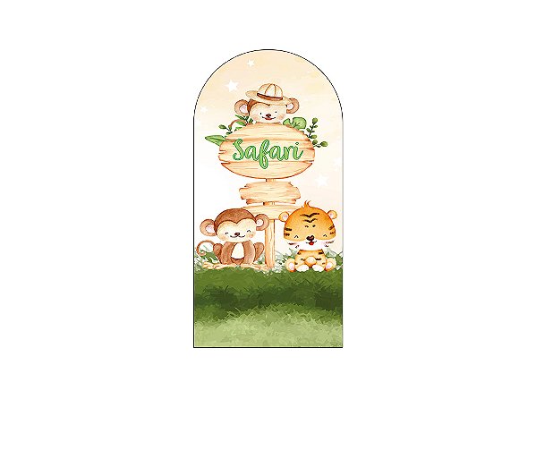 Painel De Festa Romano 1,00x2,00- Safari Clean 020