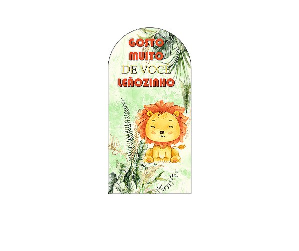 Painel De Festa Romano 1,00x2,00- Safari Leãozinho Cute 025
