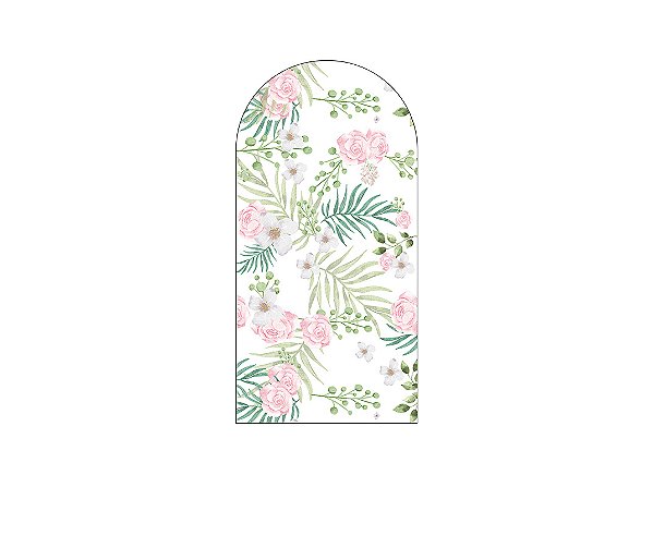 Painel De Festa Romano 1,00x2,00- Safari Flores e Folhas 065