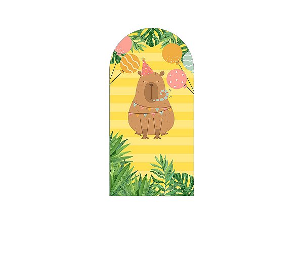 Painel De Festa Romano 1,00x2,00- Capivara Festeira 103