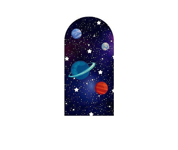 Painel De Festa Romano 1,00x2,00- Astronauta Galáxia 003