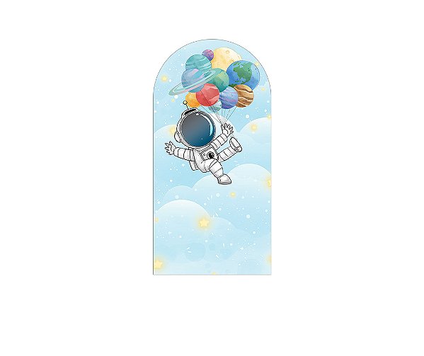 Painel De Festa Romano 1,00x2,00- Astronauta Balões 007
