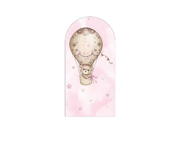 Painel De Festa Romano 1,00x2,00- Balão Rosa 009