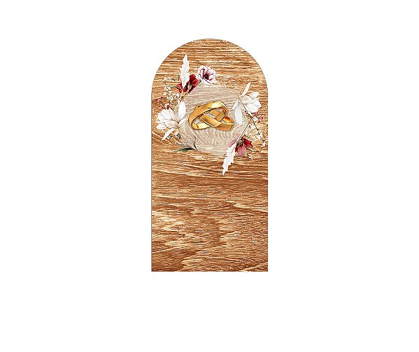 Painel De Festa Romano 1,00x2,00- Noivado Rústico Boho Floral 019