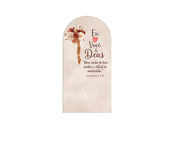 Painel De Festa Romano 1,00x2,00- Eu Amo Você & Deus Tom Terroso 037