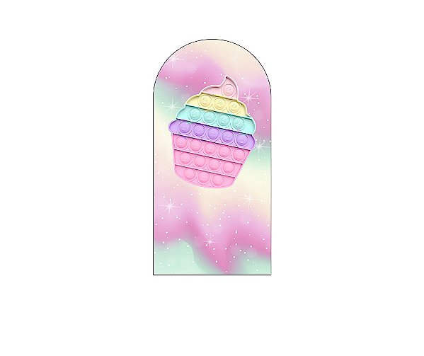 Painel De Festa Romano 1,00x2,00- CupCake Pop It 004