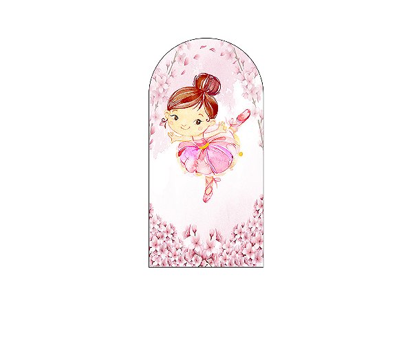 Painel De Festa Romano 1,00x2,00- Bailarina Flor de Cerejeira 001