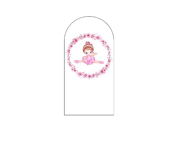 Painel De Festa Romano 1,00x2,00- Bailarina Cute Aquarela 003