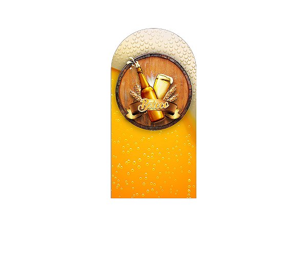 Painel De Festa Romano 1,00x2,00- Boteco Garrafas de Cerveja 006