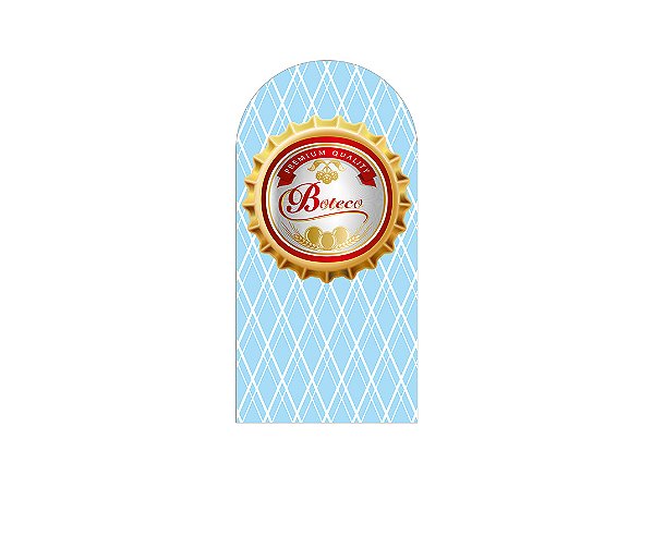 Painel De Festa Romano 1,00x2,00- Boteco Azul Frame Tampa de Cerveja 018