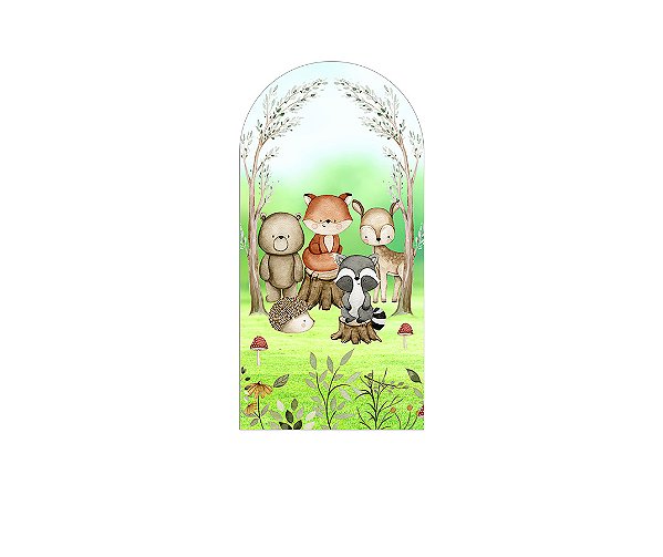Painel De Festa Romano 1,00x2,00- Bosque dos Animais 018