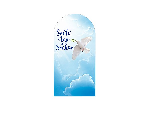 Painel De Festa Romano 1,00x2,00- Batizado Santo Anjo Azul 024