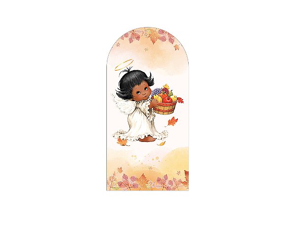 Painel De Festa Romano 1,00x2,00- Batizado Anjinho com Cesta 038