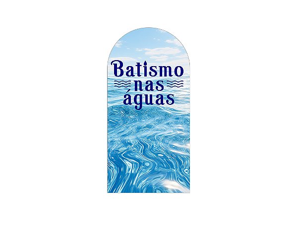 Painel De Festa Romano 1,00x2,00- Batismo nas Águas Azul 056