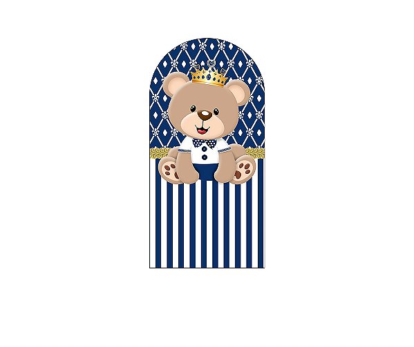 Painel De Festa Romano 1,00x2,00- Chá de Bebê Ursinho Principe Azul 001