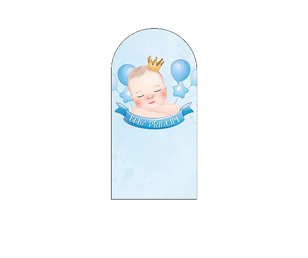 Painel De Festa Romano 1,00x2,00- Chá de Bebê Menino Azul 008