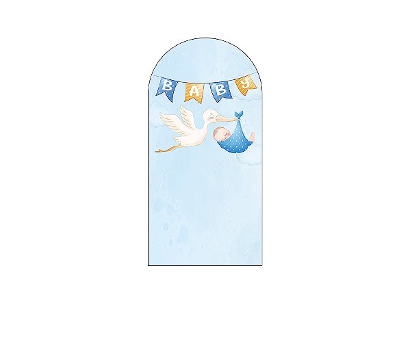 Painel De Festa Romano 1,00x2,00- Chá de Bebê Baby Azul 017