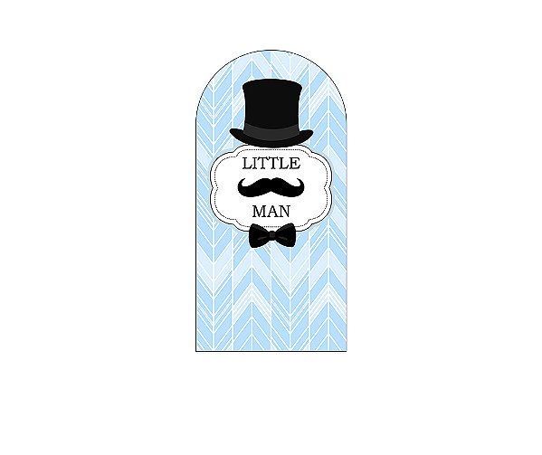 Painel De Festa Romano 1,00x2,00- Chá de Bebê LittleMan Azul 024
