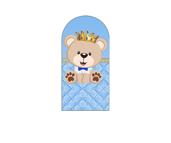 Painel De Festa Romano 1,00x2,00- Chá de Bebê Urso Principe Azul 066