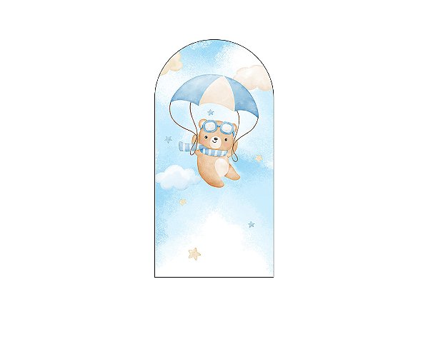Painel De Festa Romano 1,00x2,00- Chá de Bebê Urso Aquarela 078