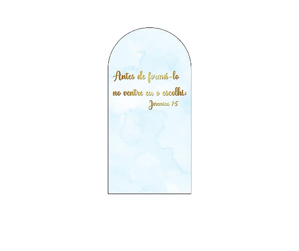 Painel De Festa Romano 1,00x2,00- Chá de Bebê Deus Te Escolheu Azul 087
