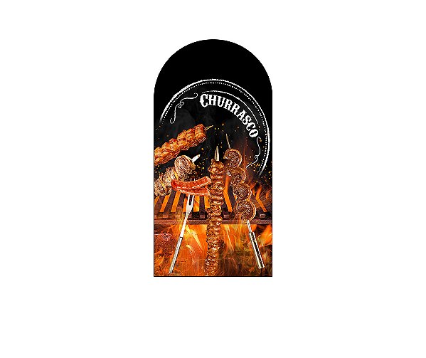 Painel De Festa Romano 1,00x2,00- Churrasco Realista 012