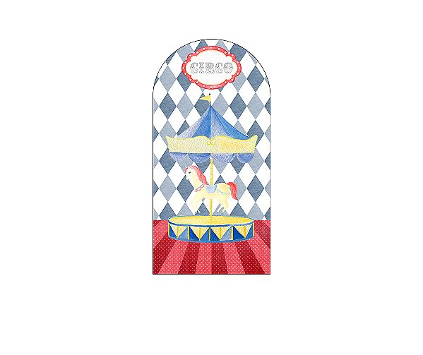 Painel De Festa Romano 1,00x2,00- Circo Clássico Aquarela 018