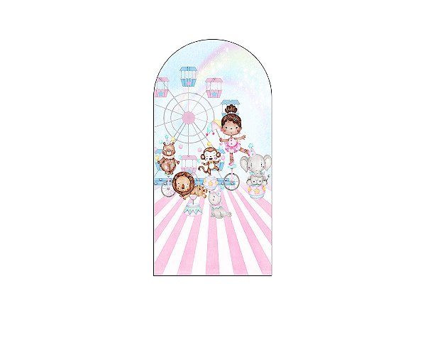 Painel De Festa Romano 1,00x2,00- Circo Bailarina Cute  031