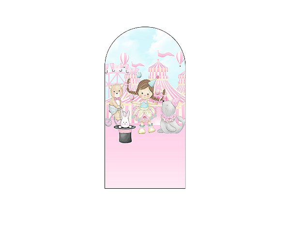 Painel De Festa Romano 1,00x2,00- Circo Cute Aquarela 051