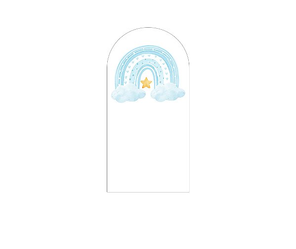 Painel Romano Veste Fácil 1,00x2,00 - Arco-íris Azul 005