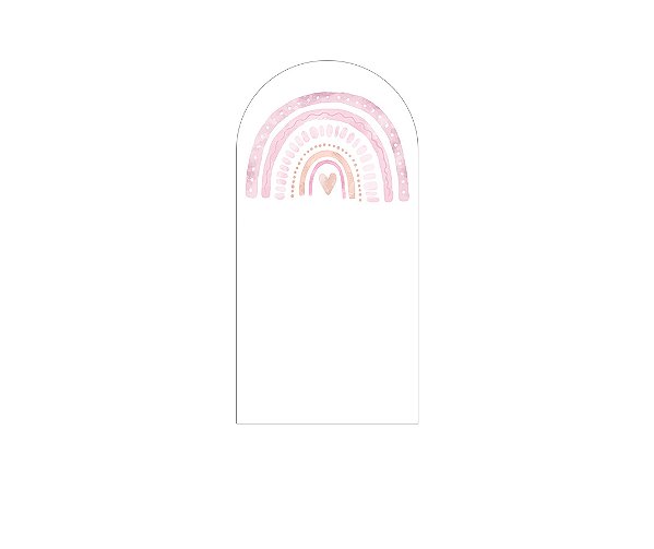 Painel Romano Veste Fácil 1,00x2,00 -  Arco Iris Boho Rosa 011