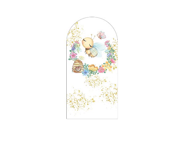 Painel Romano Veste Fácil 1,00x2,00 - Abelhinha Com Flores 004