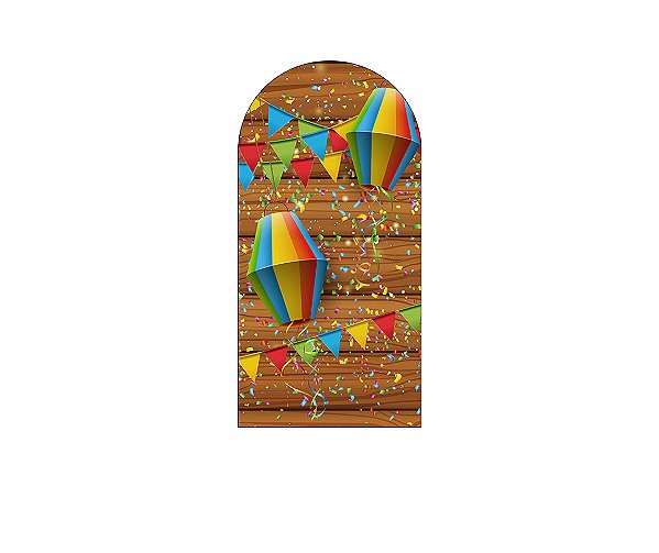 Painel Romano Veste Fácil 1,00x2,00 - Festa Junina Balões e Bandeiras 001