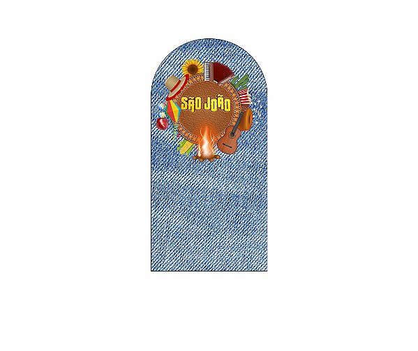 Painel Romano Veste Fácil 1,00x2,00 - Festa Junina Efeito Textura Jeans 005