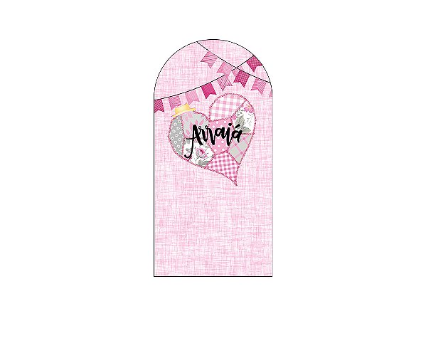 Painel Romano Veste Fácil 1,00x2,00 - Festa Junina Arraiá Rosa 006
